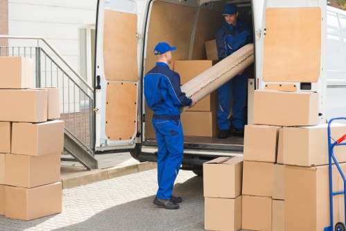 Moving boxes and furniture with a van service in Islington
