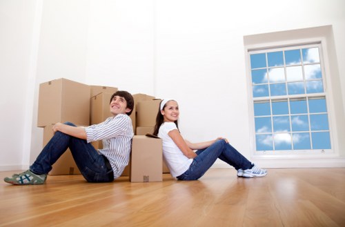 Local removals team handling flat access in Islington