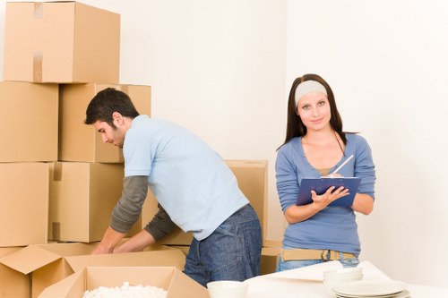 Furniture delivery and unloading at a new Islington property
